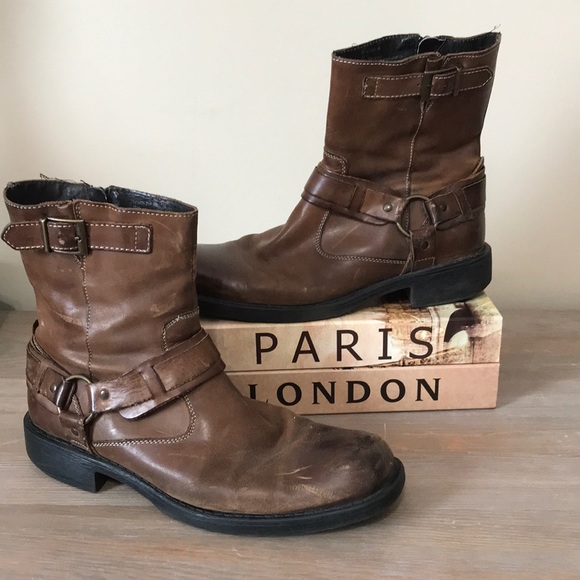 nathan Other - 🟤 Nathan 🟤…Men’s 9D…Distressed Brown Leather Ankle Boots!
